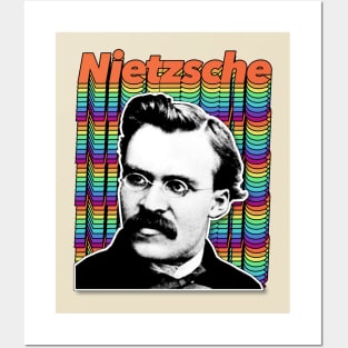 Friedrich Wilhelm Nietzsche Retro Styled Graphic Design Posters and Art